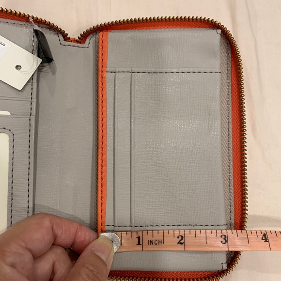 NEW fossil wallet in orange - lots of card slots! - Picture 8 of 8
